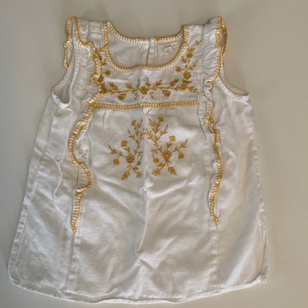 Girls Flutter Sleeve Top -Size 7